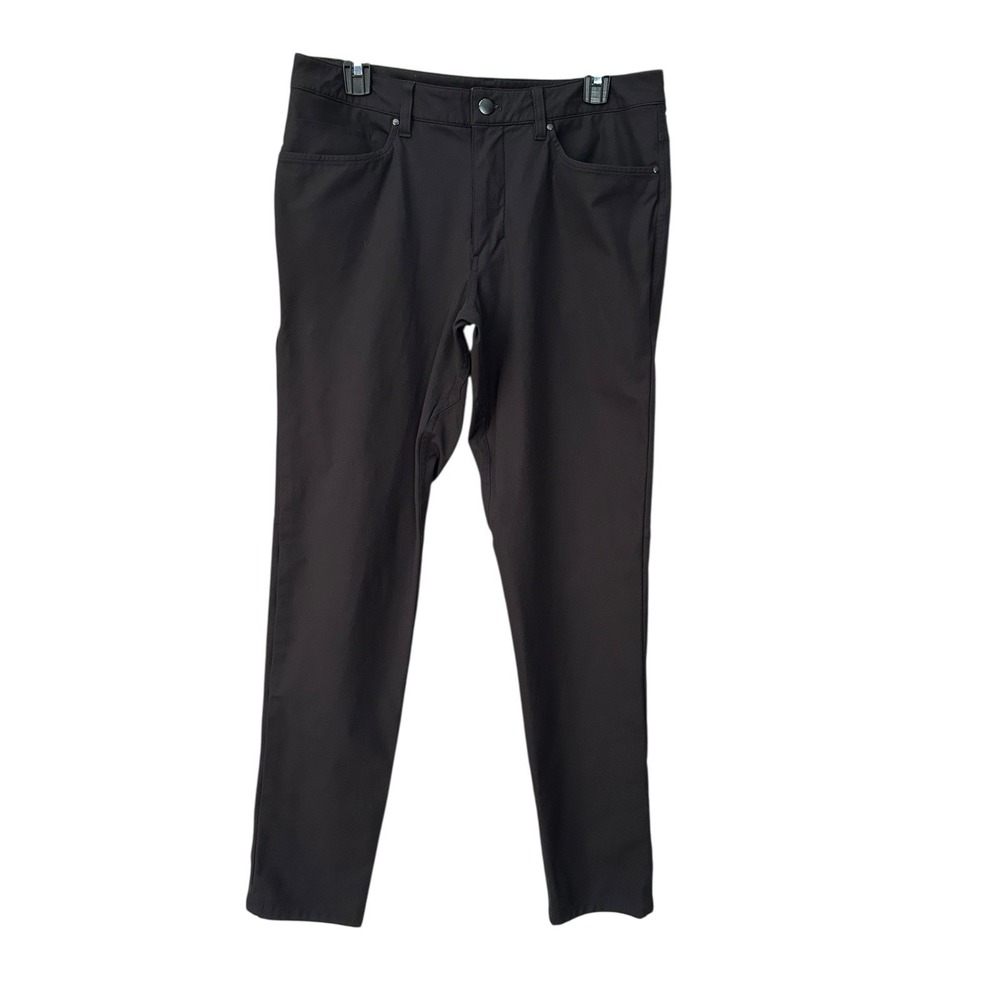 Lululemon ABC Pants Men Black Slim Fit Warpstreme Chino Size 32x31 Preppy #AB9-8